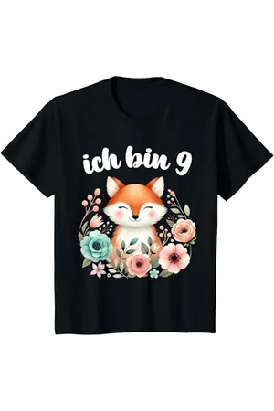 ARTIPALATI Kinder Ich bin 9 9. Geburtstag Mädchen Neun Jahre Süßer Fuchs T-Shirt