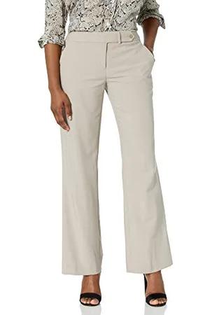 Calvin Klein Damen Straight Leg Lux Business Pant (Standard & Petite) Hose, , 46 Zierlich