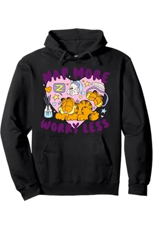Garfield Katze Nap More Worry Less Pullover Hoodie