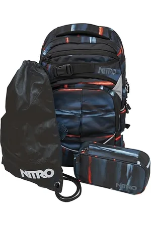Nitro Superhero, Schulrucksackset, Rucksack, Backpack, abnehmbarer Hüftgurt, robuste Bodenplatte, Thermotasche, Laptopfach, Turnbeutel & Pencil Case XL