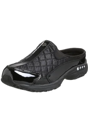 Easy Spirit Damen Traveltime12 Hausschuh, Schwarz-Silberlack, 40.5 EU