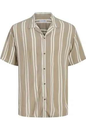 JACK & JONES JJEJEFF Stripe Resort Shirt SS SN