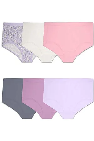 Fruit Of The Loom Damen Plus Size Underwear Briefs, for Me, Designed to Fit Your Curves Unterwäsche, , 11 (6er Pack)