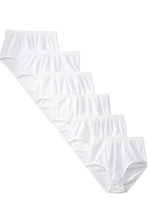 Fruit Of The Loom Damen Comfort Bedeckt Baumwolle Slip, 3er-Pack, Weiß (Multipack) - Weiß - Medium