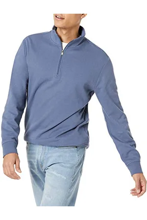 Amazon Herren Leichtes French-Terry-Sweatshirt mit Viertelreißverschluss, , XS