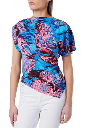 Pinko Damen Mirmiade Jersey mit Chemical Sea Aufdruck Mode-Weste, , X-Small