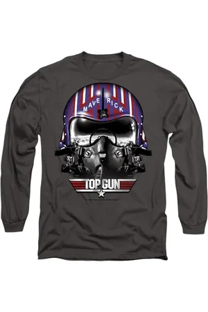 Top Gun Unisex Maverick Helmet Mens Long Sleeve T-Shirt, , XL