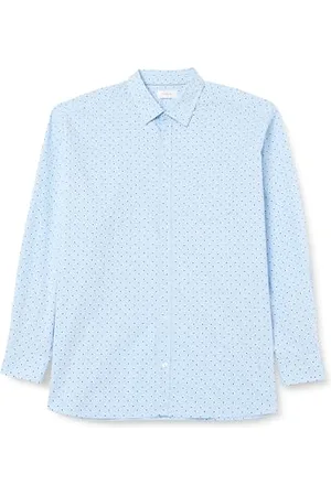 QS by s.Oliver Big Size Herren Hemd Langarm Blue XXL