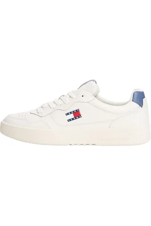 Tommy Hilfiger Herren Cupsole Sneaker Essential aus Leder, Blau (Blue Moment), 46