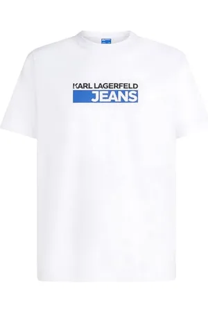 Karl Lagerfeld Slim Logo Tee, Men, White, T-Shirt