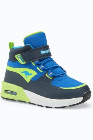 KangaROOS Jungen Unisex Kinder K-XI Creed Mid EV Sneaker, dk Navy/Lime, 30 EU