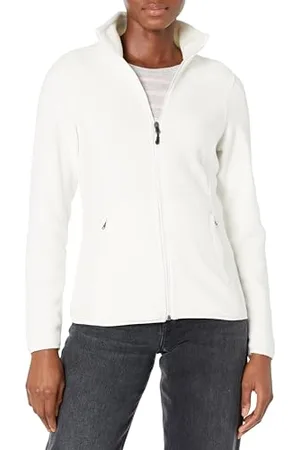 Amazon Damen Weiche Polarfleece-Jacke mit durchgehendem Reißverschluss in klassischer Passform (erhältlich in Übergrößen), , L