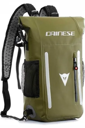Dainese Explorer Rucksack WP, wasserdichtes PVC, atmungsaktiver Rücken, verstellbare Schultergurte, wasserabweisende Taschen, reflektierende Details, Outdoor/Motorrad, 15 L