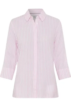 Brax Style Vicki gestreifte Bluse aus Leinen mit verdeckter Knopfleiste