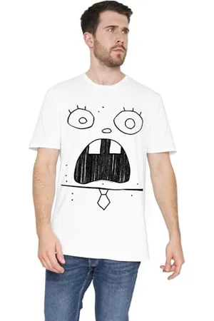 Spongebob Unisex Squarepants Doogle Face Adult T-Shirt, , 3XL