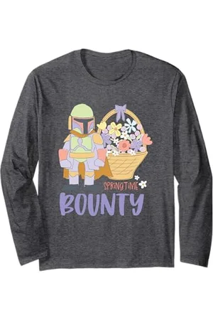 STAR WARS Spring Time Cute Bounty Boba Pastel Colors Logo Langarmshirt
