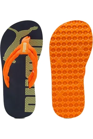 PUMA Epic FLIP V2 PS Flipflop, New Navy-Pistachio Green-ORANGE GLO, 28 EU