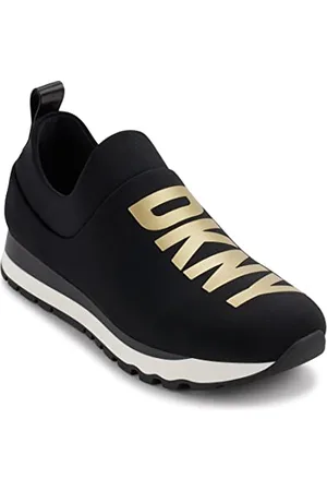 DKNY Damen Jadyn-Slip on Jogg Sneaker, Black/Gold, 37 EU