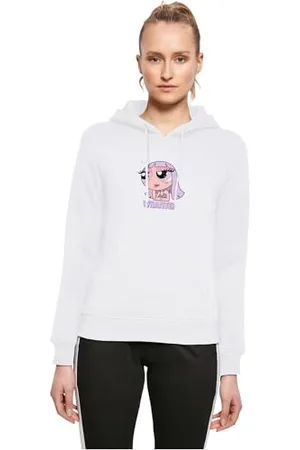 miss tee Damen Forever Whatever Hoody XL White
