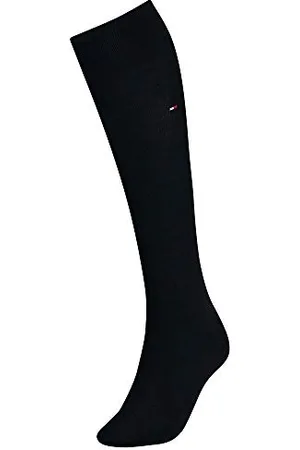 Tommy Hilfiger Damen Matt Fein Kniestrümpfe TH WOMEN 98% COTTON KNEEHIGH 1P 443030001, Gr. 35/38, Blau (Midnight Blue 563)