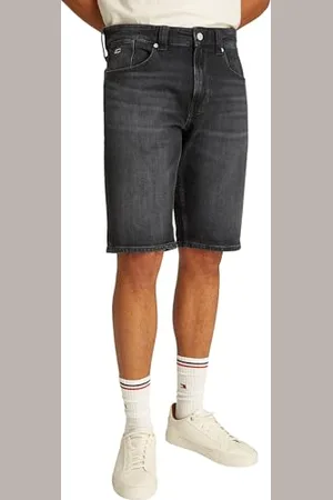 Tommy Hilfiger Herren Jeans Shorts Ronnie Wide Leg, Schwarz (Denim Black), 30W