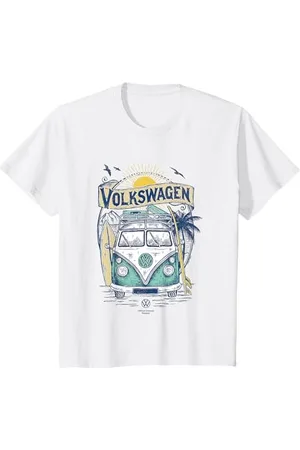 Volkswagen Kinder Typ 2 Campervan Catch The Waves Surfing Van Kids T-Shirt