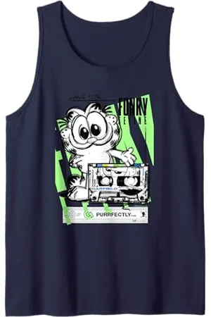 Garfield Retro Katze Kassette Tank Top