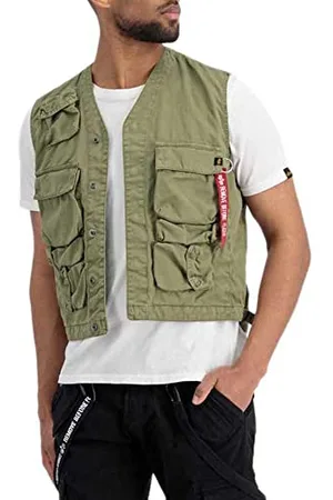 Alpha Industries Military Vest Militärweste für Herren Olive