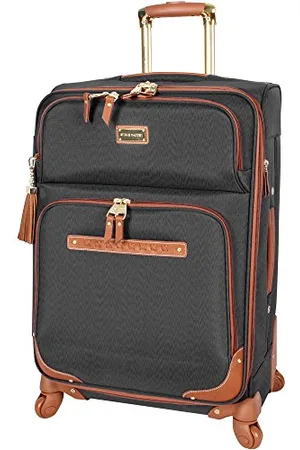 Steve Madden Designer-Gepäckkollektion – erweiterbare 61 cm weiche Tasche – strapazierfähiger, mittelgroßer, Leichter Karierter Koffer mit 4 Rollen, , 61 cm (24 Zoll)