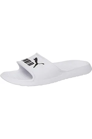 PUMA Unisex Divecat V2 Schiebe-Sandalen, White Black, 48.5 EU