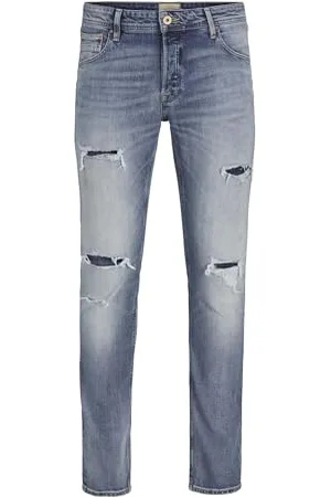 JACK & JONES Male Slim Fit Jeans Plus Size JJIGLENN JJCOLE CB 625 SN PLS Slim Fit Jeans