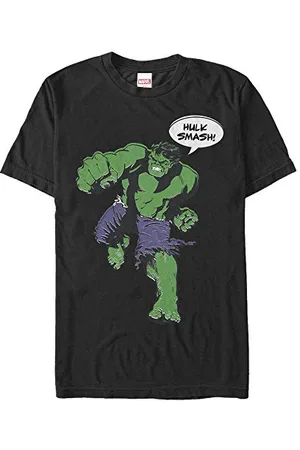 Marvel Unisex Avengers Classic Vintage Smash Organic Short Sleeve T-shirt, , M
