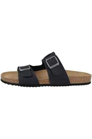 Geox Herren U Ghita B Slide Sandal, Black, 42 EU