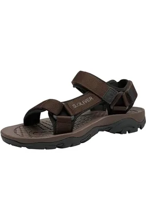 QS by s.Oliver Herren Sandale flach, schwarz(BLACK/DK.BROWN), 46