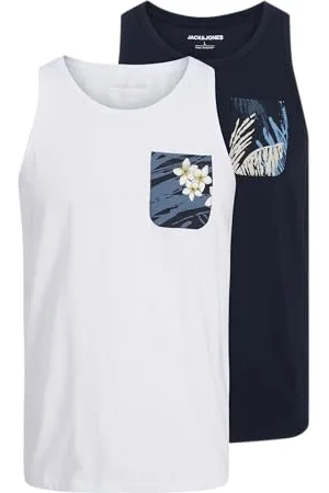 JACK & JONES Jjhawaii Pocket Tanktop Sl 2Pk Mp