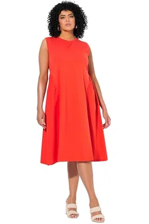 Ulla Popken Damen große Größen Übergrößen Plus Size Kleid, Materialmix