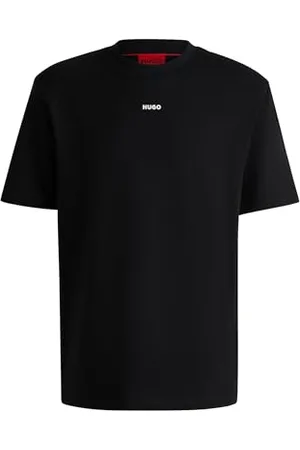HUGO BOSS HUGO Herren Dapolino Relaxed-Fit T-Shirt aus Baumwolle mit Logo-Print Schwarz001 M