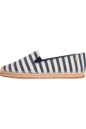 Tommy Hilfiger Damen Espadrilles Nautical Stripe mit Logo, Mehrfarbig (Space Blue Itacha Stripes), 41