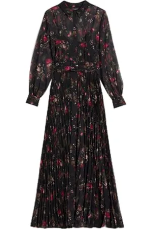 Ted Baker Damen WMD-CEIBA-Printed Maxi Shirt Dress Formales Abendkleid, Black, 40