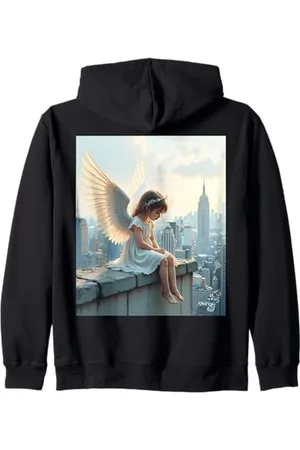 Steampunk Cool Vintage Creations Fantasy kleines Mädchen Rooftop Kapuzenjacke