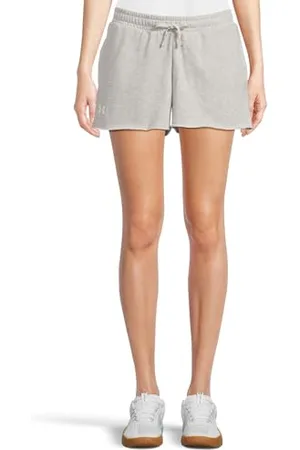Under Armour Damen Ua Rival Terry Shorts, Mod Gray Light Heather/White, M