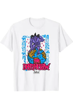 Fallout Video Game The Deathclaw Globe Illustration T-Shirt