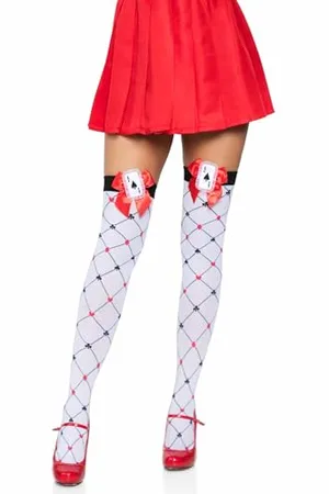 Leg Avenue Damen Card Suit Strumpfhose, , One Size