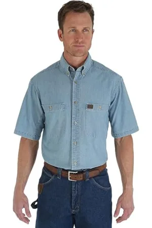 Wrangler Riggs Workwear Herren Chambray Arbeitshemd, , X-Groß