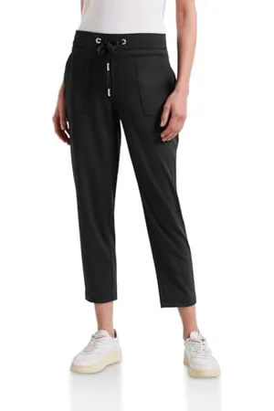 Street one Damen A379054 Hose im Cargo-Look, Black, 34W x 28L