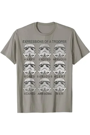 STAR WARS Stormtrooper Facial Expressions Graphic T-Shirt T-Shirt