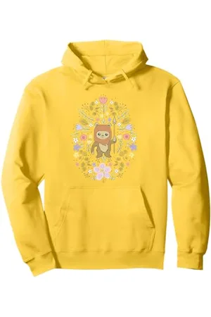 STAR WARS Cute Ewok Spring Flowers Pastel Color Big Logo Pullover Hoodie