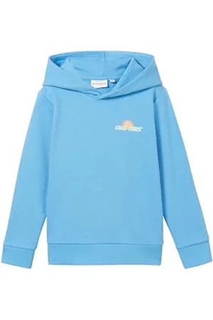 TOM TAILOR Jungen Kinder Hoodie mit Kapuze & Rückenprint, japanese sky, 104/110