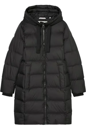 Marc O’ Polo Marc OߴPolo Damen Daunenmantel mit Kapuze wasserabweisend, Schwarz (Black), 36