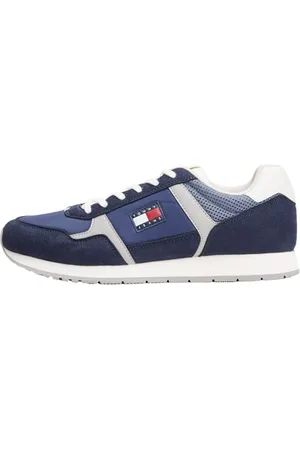 Tommy Hilfiger Herren Runner Sneaker Casual Low Top, Blau (Dark Night Navy), 46